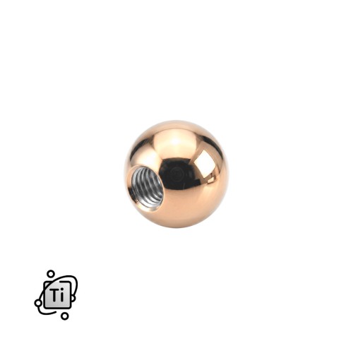 Tytanowa nakrętka rose gold z na pręty z gwintem zewnętrznym.