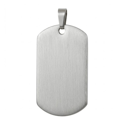 Nieśmiertelnik ze stali szlachetnej o szczotkowanym wykończeniu