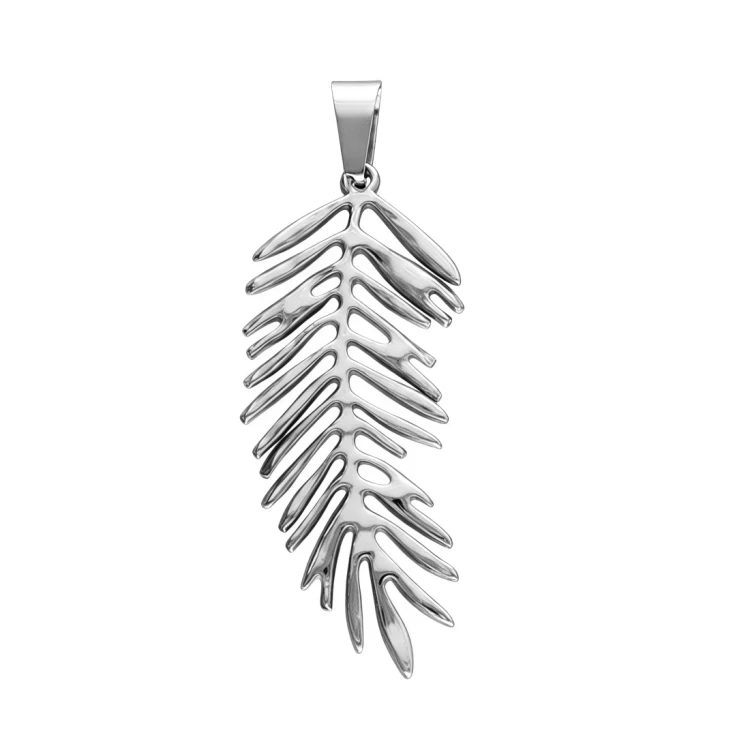 Zawieszka w kształcie liścia ze stali szlachetnej