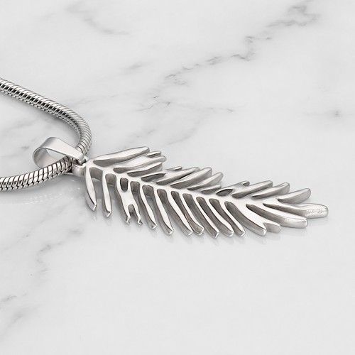 Zawieszka w kształcie liścia ze stali szlachetnej