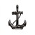 Czarna zawieszka stalowa w kształcie kotwicy z liną