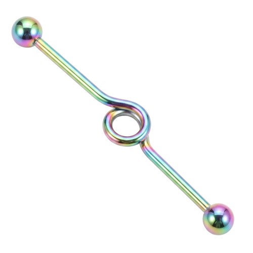 Sztanga stalowa industrial ze spiralnym kółkiem