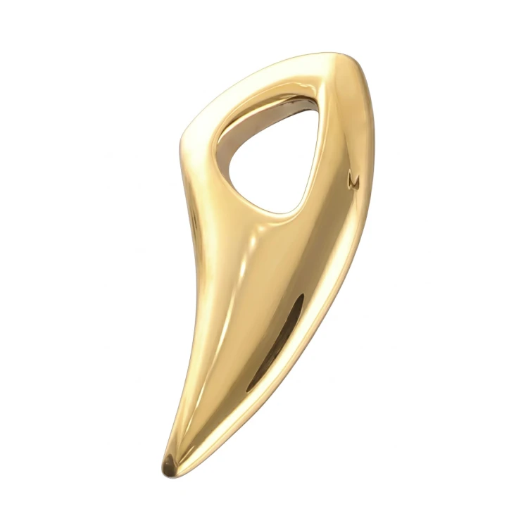 Złota zawieszka stalowa w kształcie kła