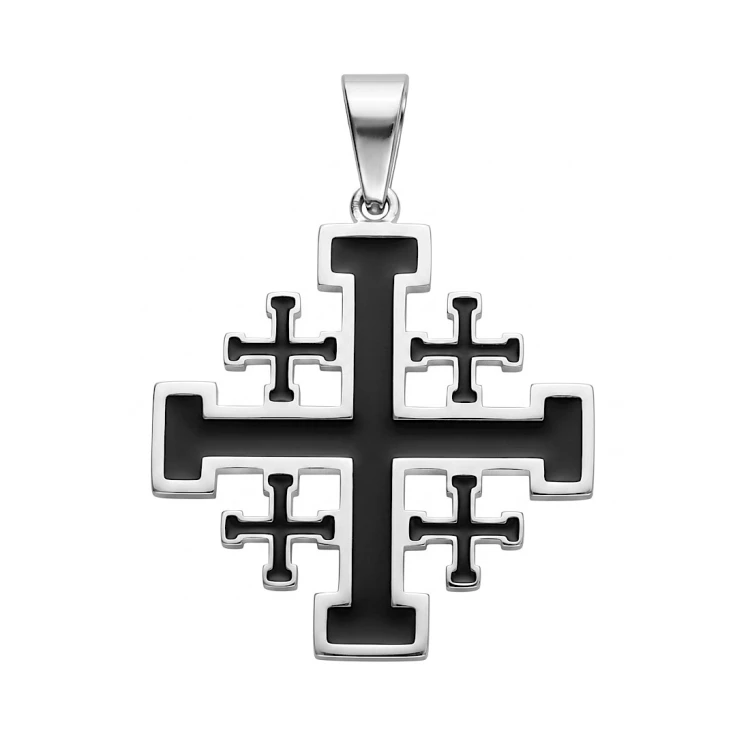 Zawieszka stalowa KRZYŻ JEROZOLIMSKI