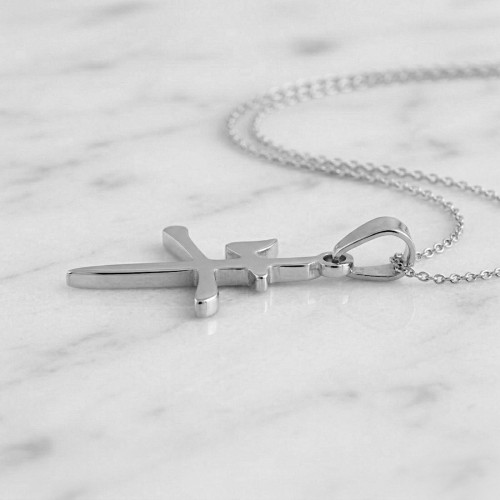 Stalowa zawieszka w kształcie chińskiego znaku byka