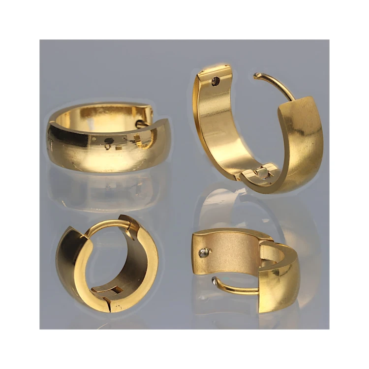 Kolczyki huggie polok 6-9 mm złote_GRUPA_6m.jpg