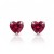 Kolczyki ze srebra z rubinowymi cyrkoniami w kształcie serc