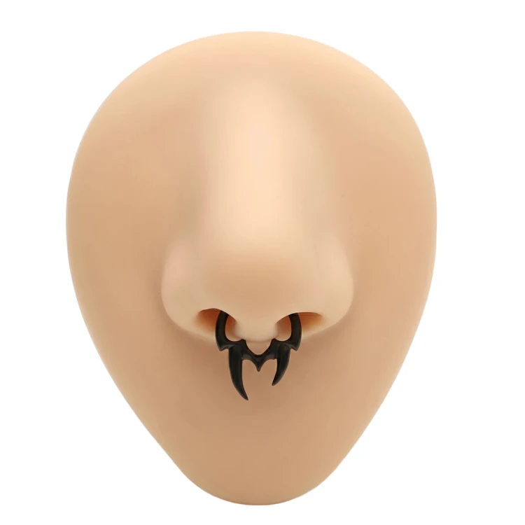 Czarny tytanowy clicker z motywem kłów