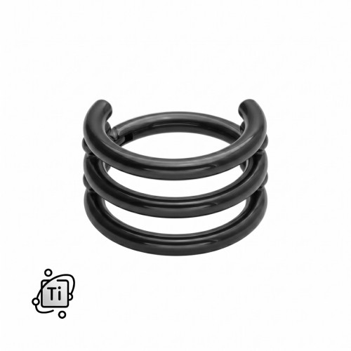 Czarny potrójny clicker z tytanu