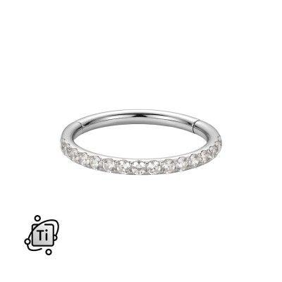 Clicker tytanowy z cyrkoniami crystal