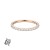 Clicker tytanowy w kolorze rose gold z cyrkoniami crystal