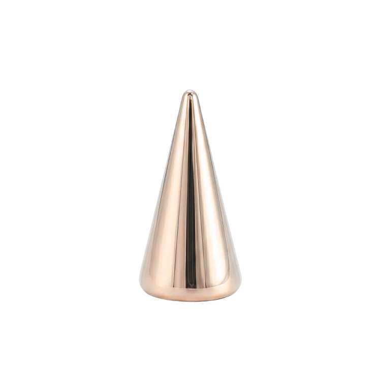 Nakrętka stalowa rose gold w kształcie długiego stożka