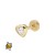Labret ze złota 14K w kształcie serduszka z cyrkonią