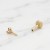 Labret ze złota 14K z trzema cyrkoniami