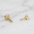 Delikatny labret  ze Złota 14K z potrójną cyrkonią