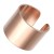 Szeroka otwarta obrączka stalowa rose gold