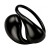 Czarny pierścionek ze stali szlachetnej z motywem kropli