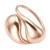 Pierścionek ze stali szlachetnej rose gold z motywem kropli