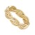 Złota obrączka ze stali szlachetnej w formie plecionki