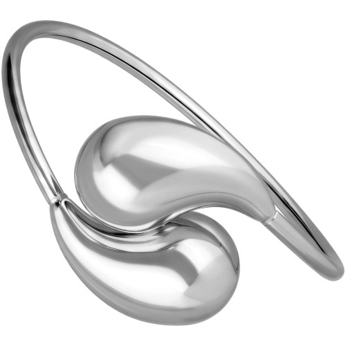 Bransoletka stalowa typu bangle z motywem kropli