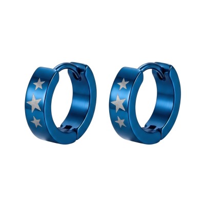 Kolczyki huggie kwadrat 4 x 13 mm kobaltowe gwiazdki.jpg