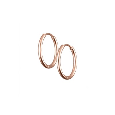Kółka huggie różowe złoto ze stali 1,6 x 10mm - profil okrągły.jpg