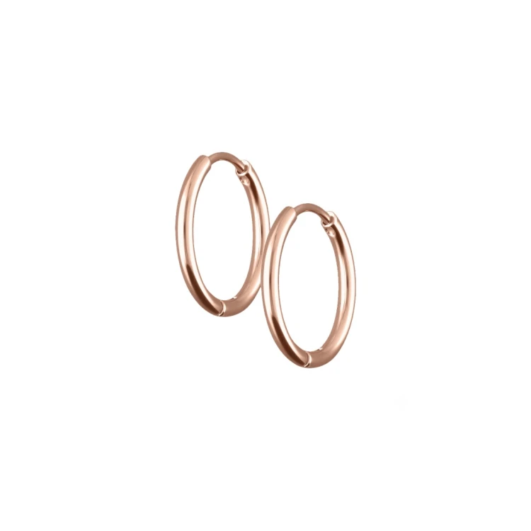 Kółka huggie różowe złoto ze stali 1,6 x 10mm - profil okrągły.jpg