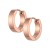 Kółka huggie różowe złoto ze stali 4 x 14 mm - profil kwadratowy.jpg
