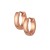Kółka huggie różowe złoto ze stali 3 x 10 - 13 mm - profil półokrągły