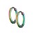 Kółka huggie w kolorach benzyny ze stali 2 x 10-24 mm - profil okrągły