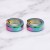 Kółka huggie w kolorach benzyny ze stali 4 x 14 mm - profil fazowany
