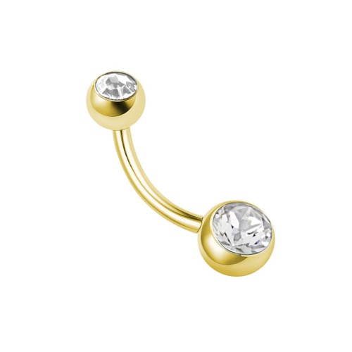 Złoty kolczyk do pępka ze Stali 316L z cyrkoniami Crystal.jpg