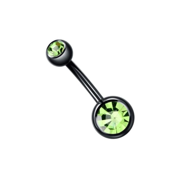 Kolczyk do pępka ze Stali 316L z jasnozielonymi cyrkoniami.jpg