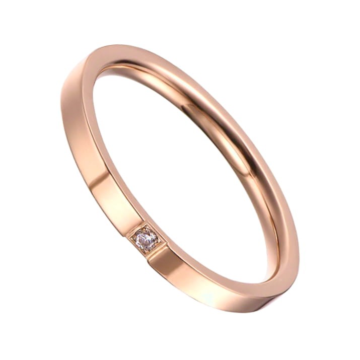 Obrączka stalowa z cyrkonią rosę gold.jpg