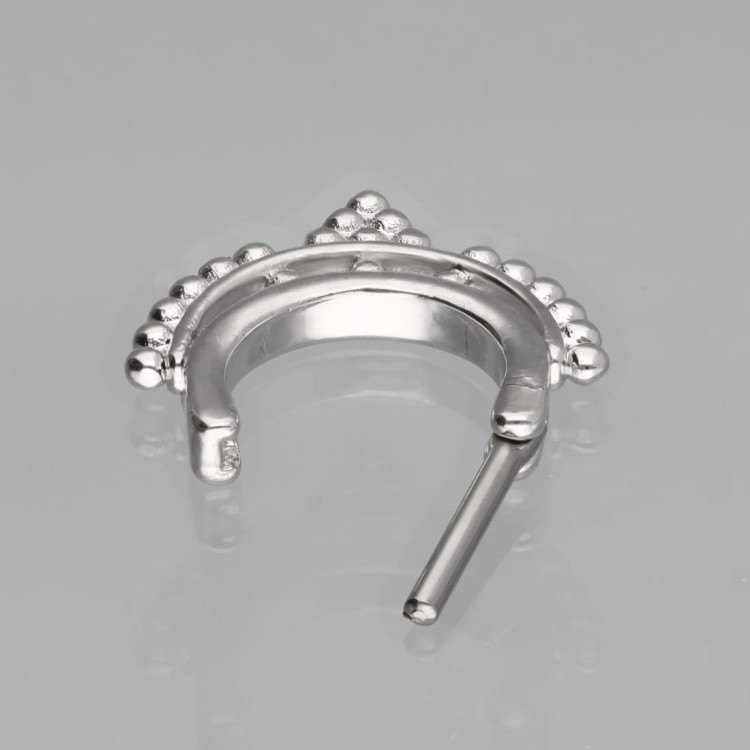 Tytanowy kolczyk do septum typu clicker z ozdobnymi kuleczkami