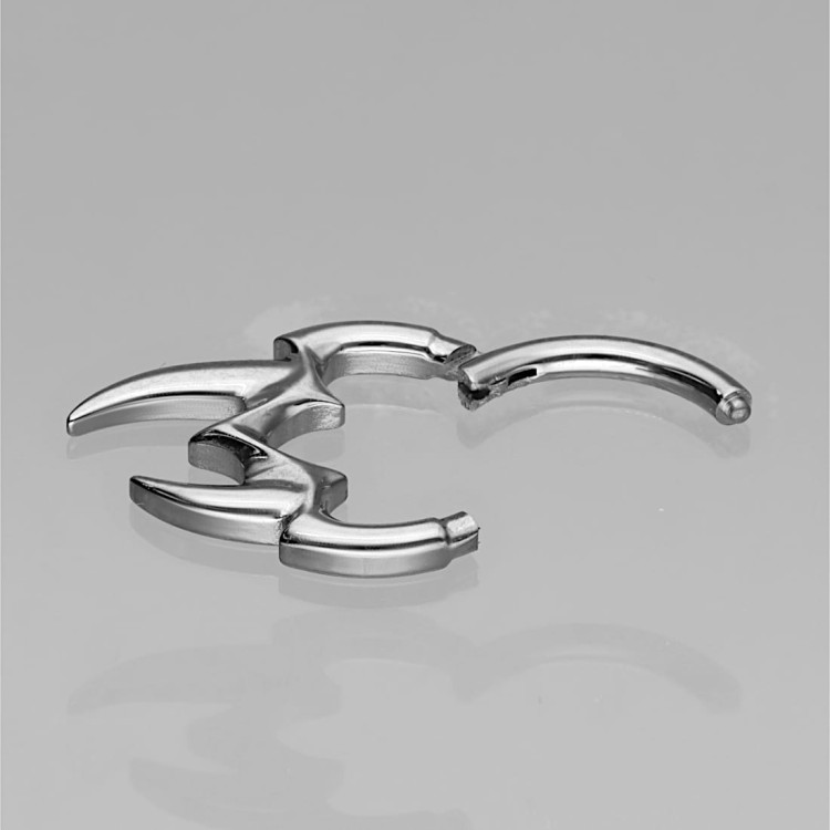 Tytanowy  clicker kółko z kłami