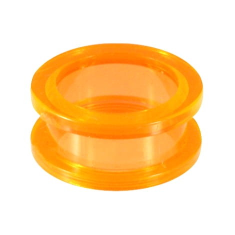 Transparentny pomarańczowy tunel akrylowy ze ścianką.jpg