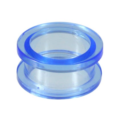 Transparentny niebieski tunel akrylowy ze ścianką.jpg